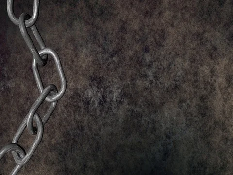 Chain, hard life concept Stock Footage