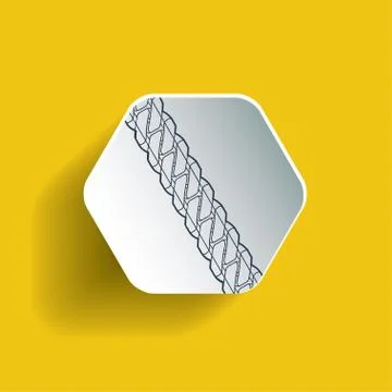 Chain on hexagon Stock Illustration