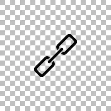 Chain icon flat Stock Illustration