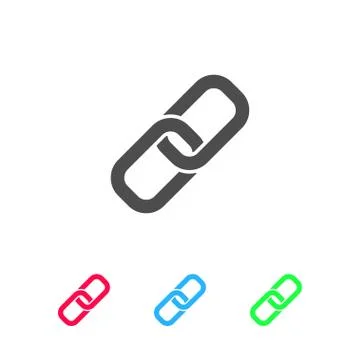 Chain icon flat Stock Illustration