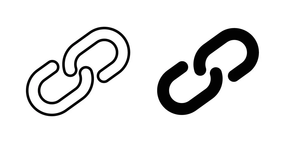 Chain icon illustration. Pixel perfect vector graphics Stock Illustration