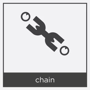 Chain icon isolated on white background Stock Illustration