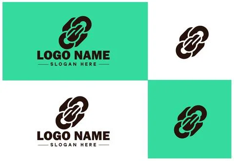 Chain icon logo vector art graphics for business brand app icon Chain logo .. Illustrazione stock