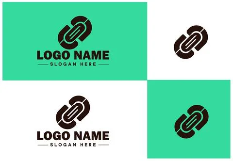 Chain icon logo vector art graphics for business brand app icon Chain logo .. Illustrazione stock