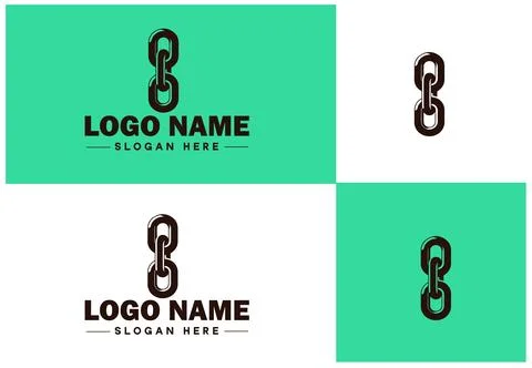 Chain icon logo vector art graphics for business brand app icon Chain logo .. Stock Illustration