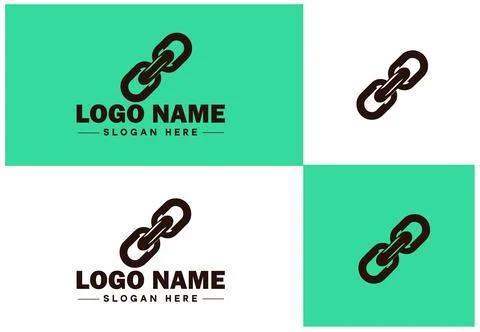 Chain icon logo vector art graphics for business brand app icon Chain logo .. Stock Illustration
