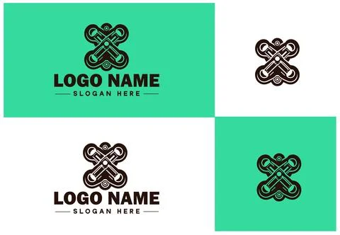 Chain icon logo vector art graphics for business brand app icon Chain logo .. Stock Illustration