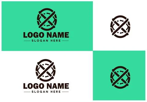 Chain icon logo vector art graphics for business brand app icon Chain logo .. Stock Illustration