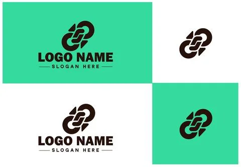 Chain icon logo vector art graphics for business brand app icon Chain logo .. Stock Illustration