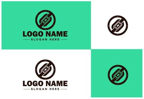 Chain icon logo vector art graphics for business brand app icon Chain logo .. Stock Illustration