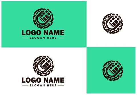 Chain icon logo vector art graphics for business brand app icon Chain logo .. Stock Illustration