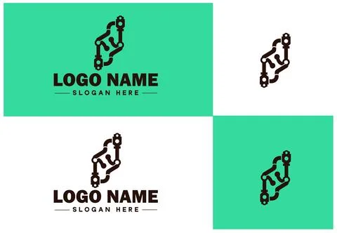 Chain icon logo vector art graphics for business brand app icon Chain logo .. Illustrazione stock