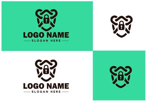 Chain icon logo vector art graphics for business brand app icon Chain logo .. Stock Illustration