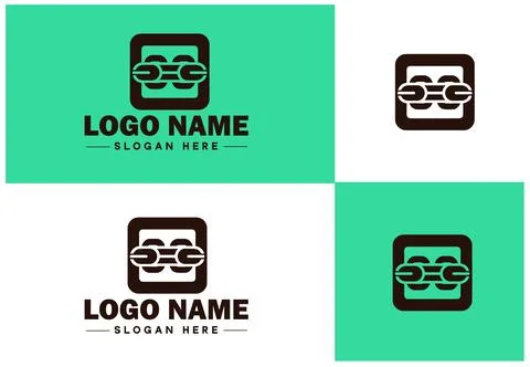 Chain icon logo vector art graphics for business brand app icon Chain logo .. Illustrazione stock