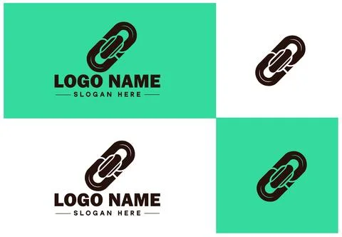 Chain icon logo vector art graphics for business brand app icon Chain logo .. Illustrazione stock