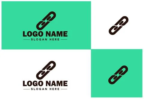 Chain icon logo vector art graphics for business brand app icon Chain logo .. Illustrazione stock