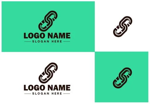 Chain icon logo vector art graphics for business brand app icon Chain logo .. Stock Illustration