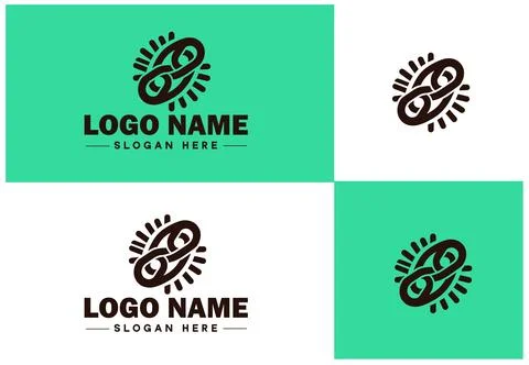 Chain icon logo vector art graphics for business brand app icon Chain logo .. Stock Illustration