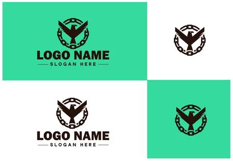 Chain icon logo vector art graphics for business brand app icon Chain logo .. Stock Illustration