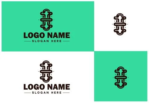 Chain icon logo vector art graphics for business brand app icon Chain logo .. Stock Illustration