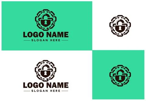 Chain icon logo vector art graphics for business brand app icon Chain logo .. Stock Illustration