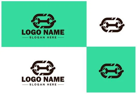 Chain icon logo vector art graphics for business brand app icon Chain logo .. Stock Illustration