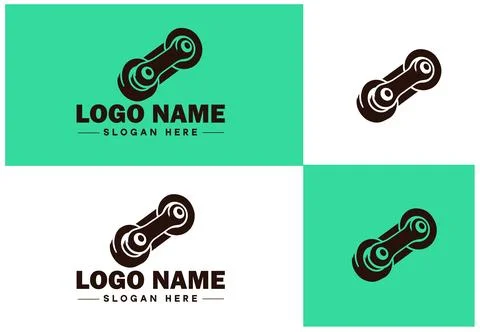 Chain icon logo vector art graphics for business brand app icon Chain logo .. Stock Illustration