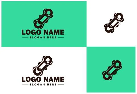 Chain icon logo vector art graphics for business brand app icon Chain logo .. Stock Illustration