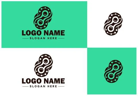 Chain icon logo vector art graphics for business brand app icon Chain logo .. Stock Illustration