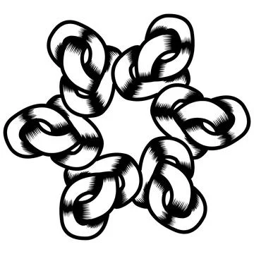 The chain icon or link icon is suitable for logos, stickers, icons and more Illustrazione stock