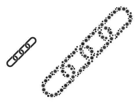 Chain Icon - Viral Composition Stock Illustration