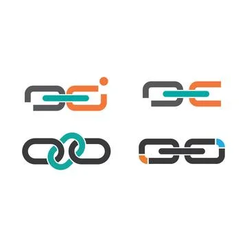 Chain illustration design 스톡 일러스트