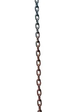 Chain for industrial tool isolate on white background Stock Photos
