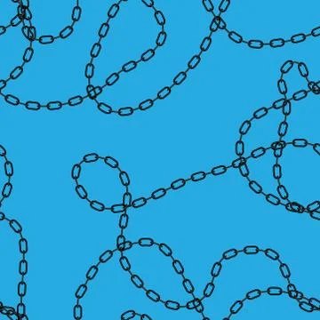 Chain Jewelry Seamless Pattern Background. Vector Illustration Stock Illustration