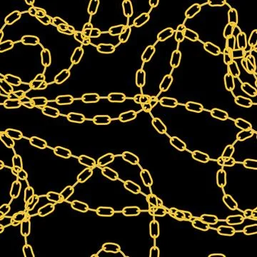 Chain Jewelry Seamless Pattern Background.  Illustration Illustrazione stock