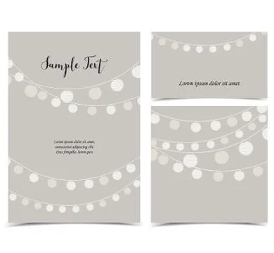 Chain of lanterns Stock Illustration