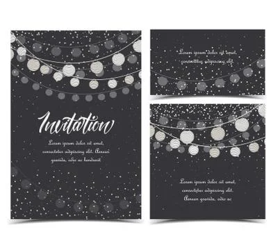 Chain of lanterns Stock Illustration