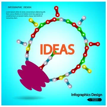 Chain Light bulb Stock Illustration