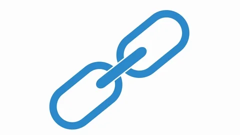 Chain link coming together concept business icon animation blue loop Stock Footage 124978107