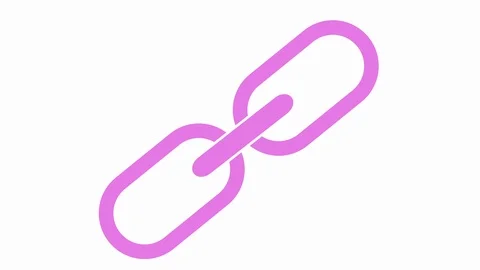 Chain link coming together concept business icon animation pink loop Stock Footage 124978184