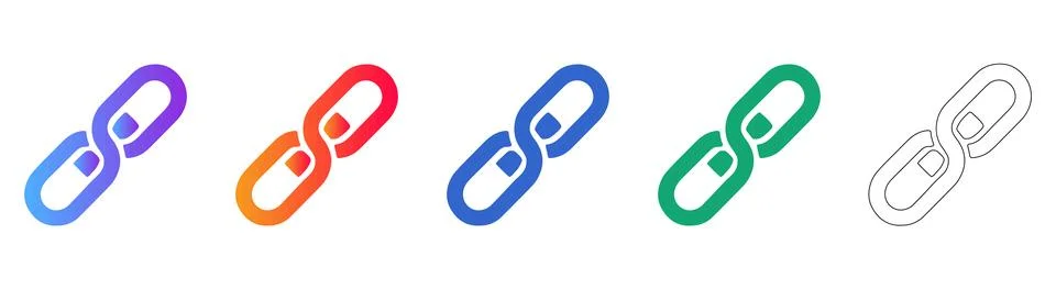 Chain link connection icon for website integration Stock-Illustration