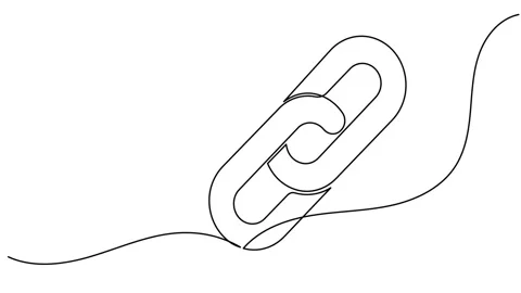 Chain link continuous one line drawing animation 4k video Stock Footage 310229080