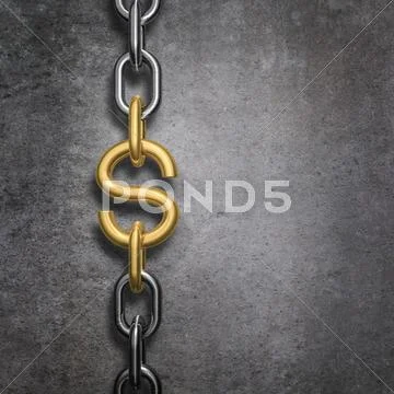 Chain link dollar Stock Illustration