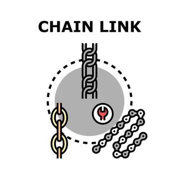 Chain link element vector concept illustration Stock Illustration
