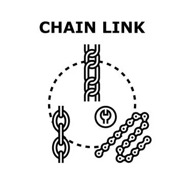 Chain link element vector concept illustration Stock Illustration
