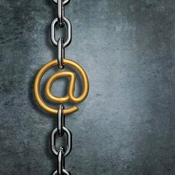 Chain link email Illustrazione stock