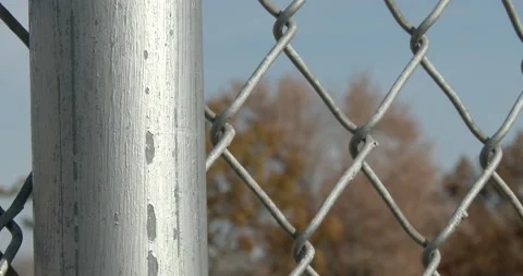 Chain Link Fence - Close up Stock Footage 142826806