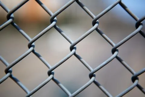 Chain link fence up close Stock Photos