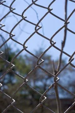 Chain Link Fence Illustrazione stock