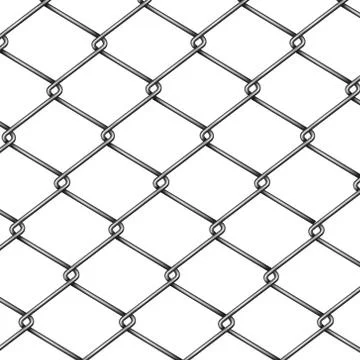 Chain-link fence pattern 3d realistic vector Stock Illustration